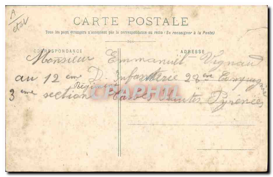 CPA Folklore Interieur dans les Landes Boeufs — Verso