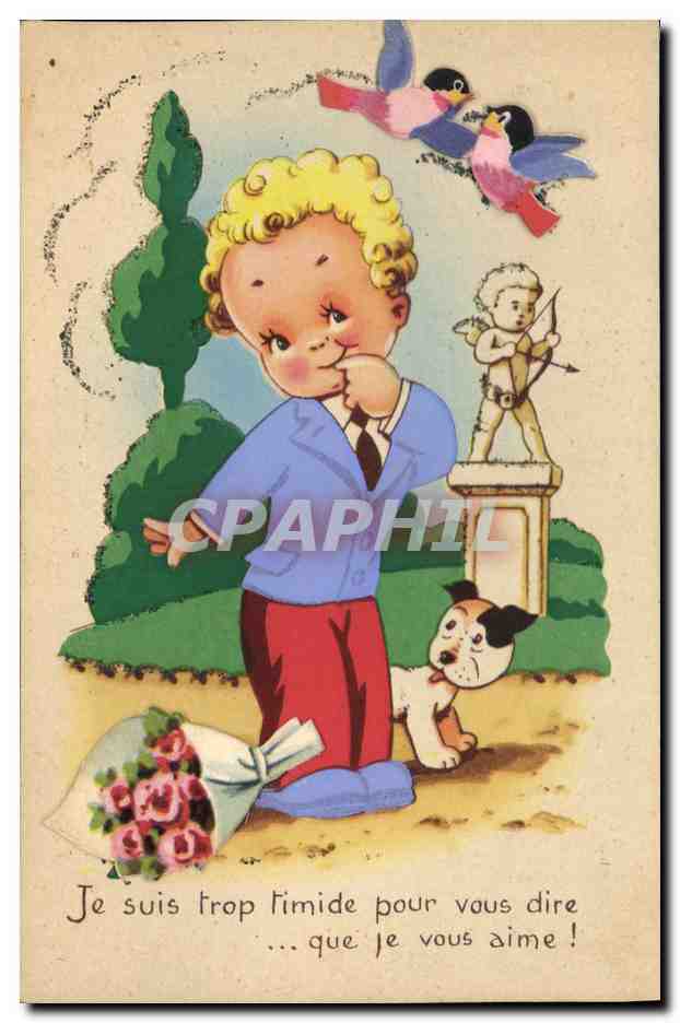 CPA Fantaisie Illustrateur Enfant Je suis trop timide