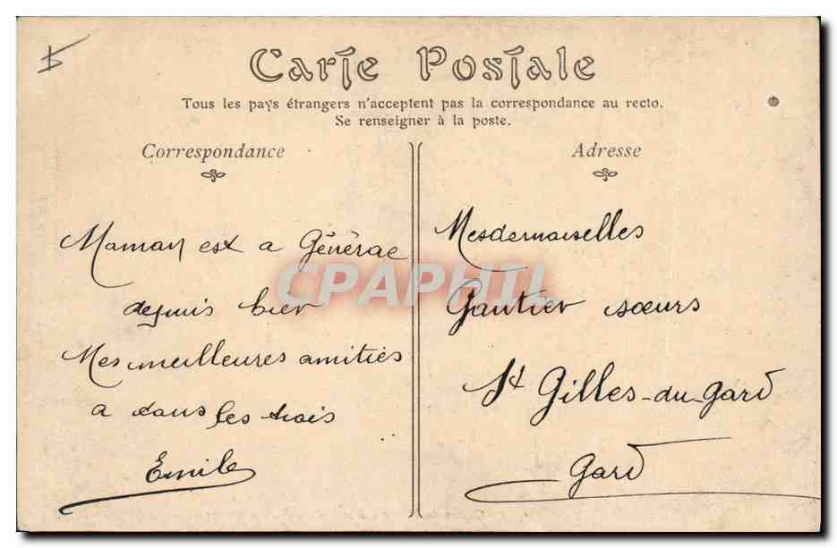 CPA Casino de Monte Carlo La salle Garnier — Verso