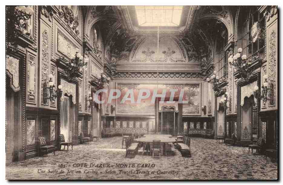 CPA Casino de Monte Carlo Une salle de jeu Salon Touzet et Trente et Quarante