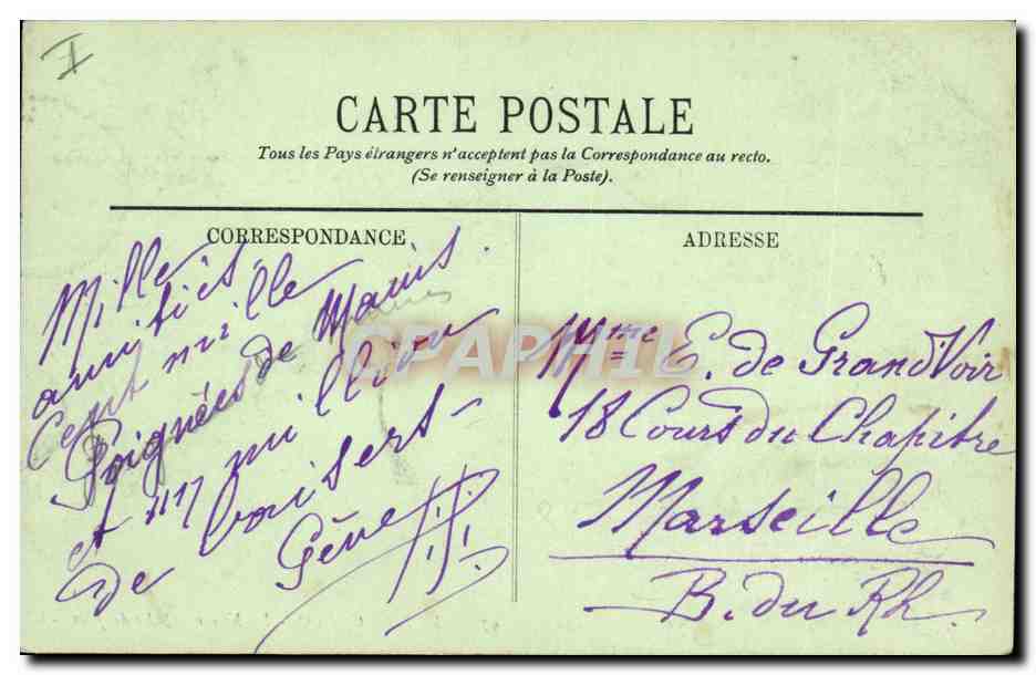 CPA Casino de Monte Carlo La nouvelle salle de jeux — Rückseite
