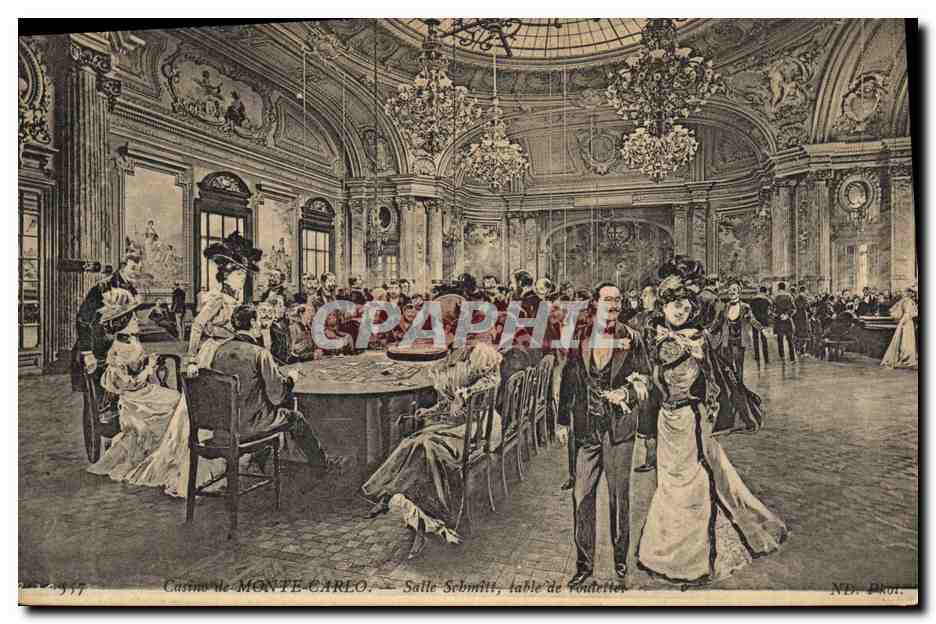 CPA Casino de Monte Carlo Salle Schmitt table de roulette