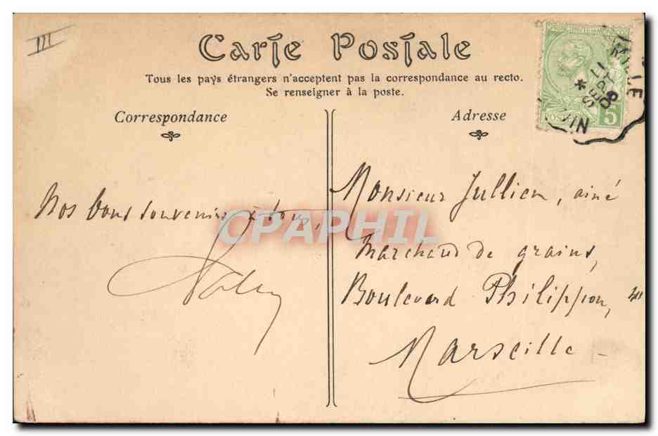 CPA Casino de Monte Carlo Salle Schmitt table de roulette — Verso