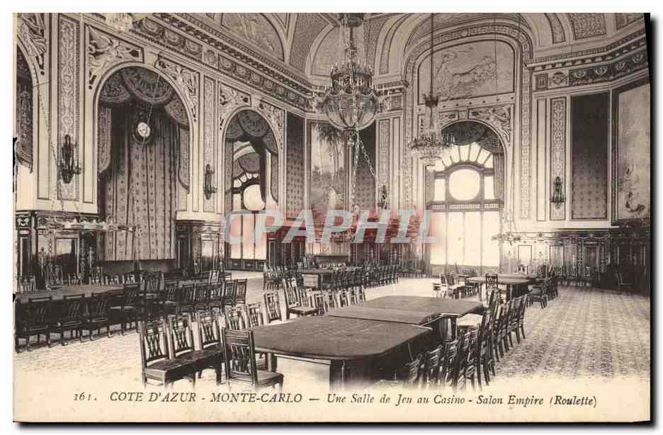 CPA Casino de Monte Carlo Une salle de jeu SAlle Empire Roulette