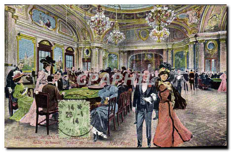 CPA Casino de Monte Carlo Salle Schmitt Table de roulette