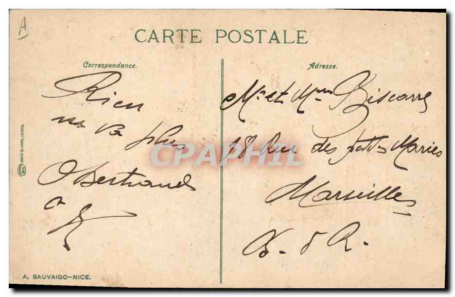 CPA Casino de Monte Carlo Salle Schmitt Table de roulette — Verso