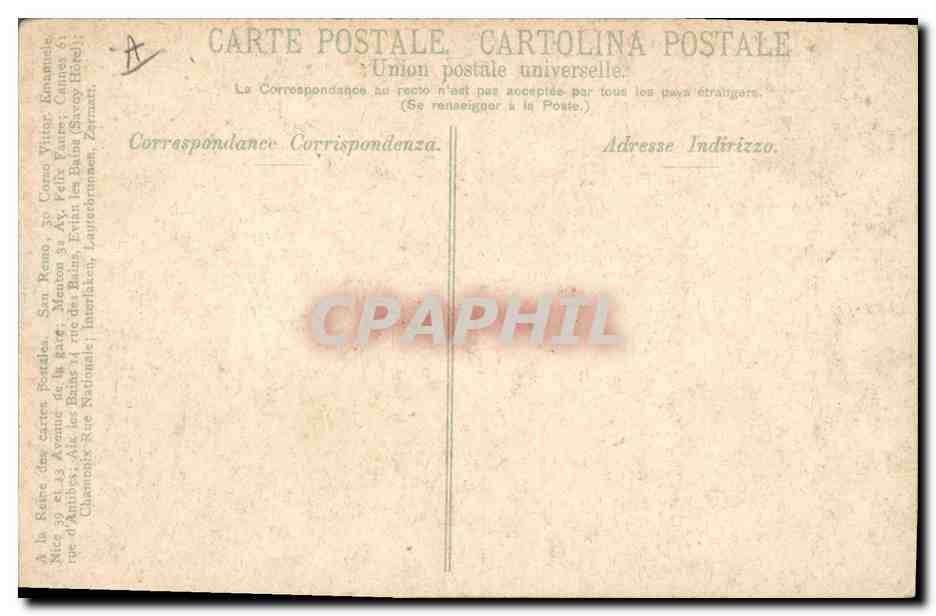 CPA Casino de Monte Carlo Salle de jeu — Rückseite