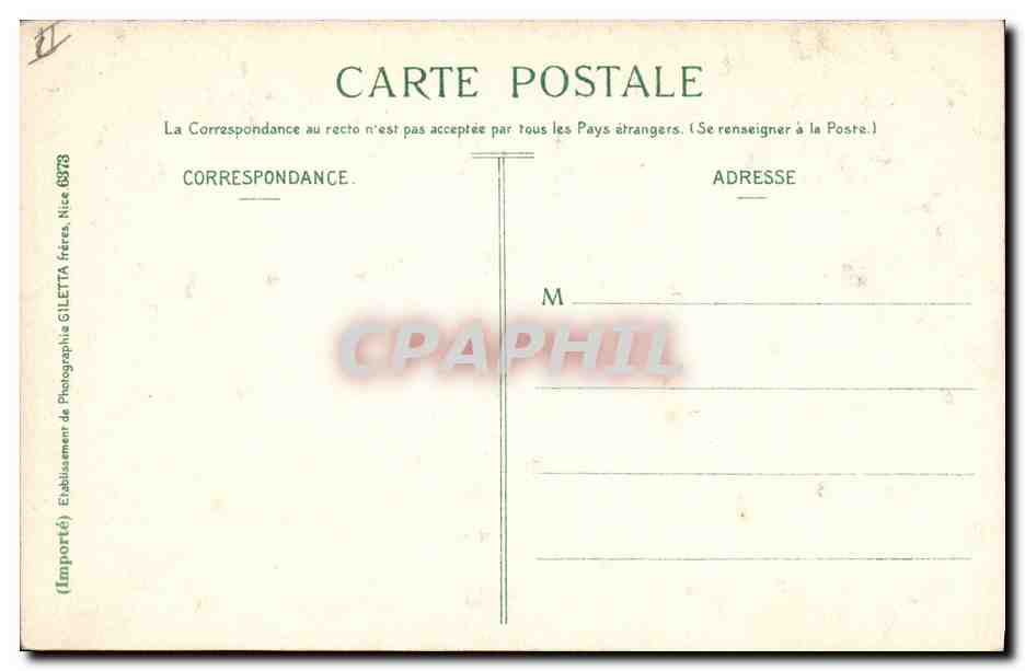 CPA Casino de Monte Carlo Salle du Trente Quarante — Verso