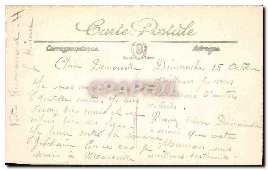 CPA Casino de Monte Carlo Autour de la roulette — Verso