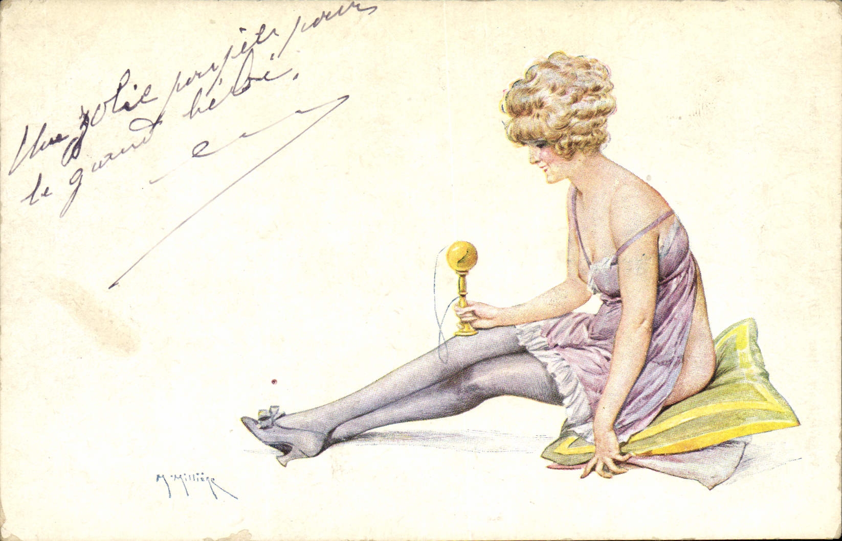 CPA Fantaisie Illustrateur Femme