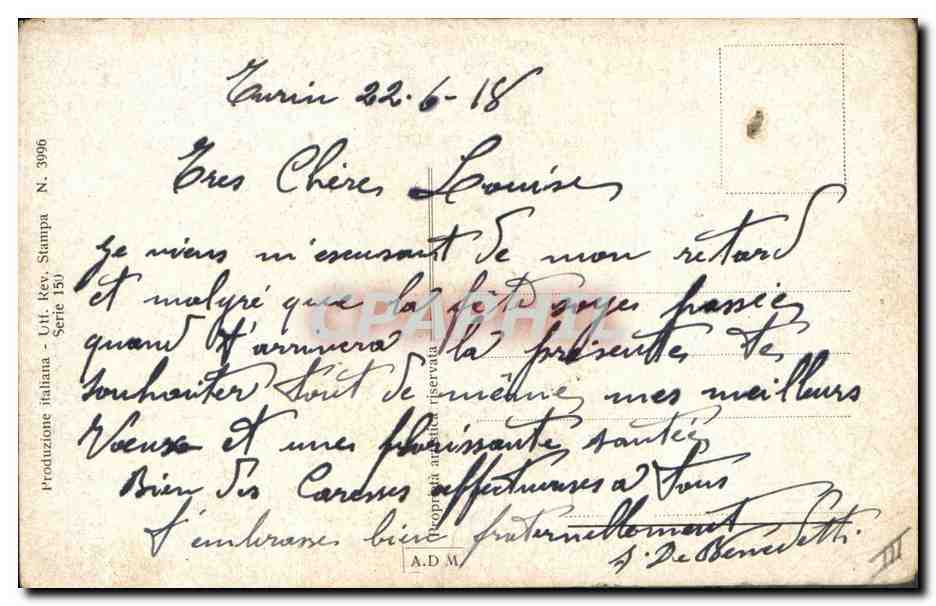 CPA Fantaisie Illustrateur Monestier Femme — Rückseite