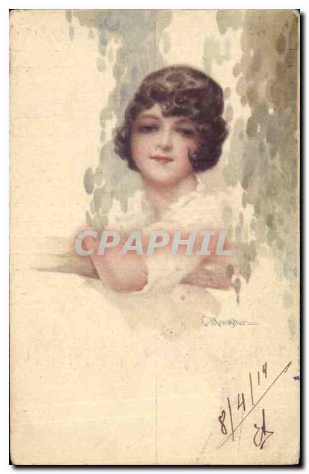CPA Fantaisie Illustrateur Monestier Femme
