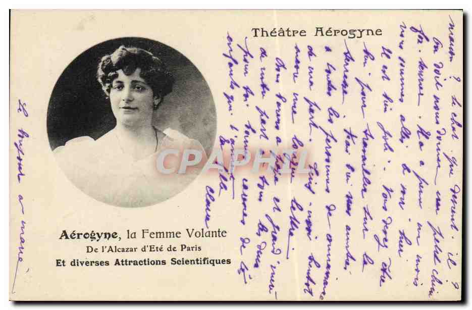 Aérogyne, la Femme Volante — De l'Alcazar d'Été de Paris — Éditeur non visible