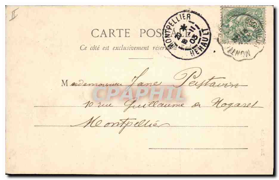 CPA Femme La Cigale  — Rückseite