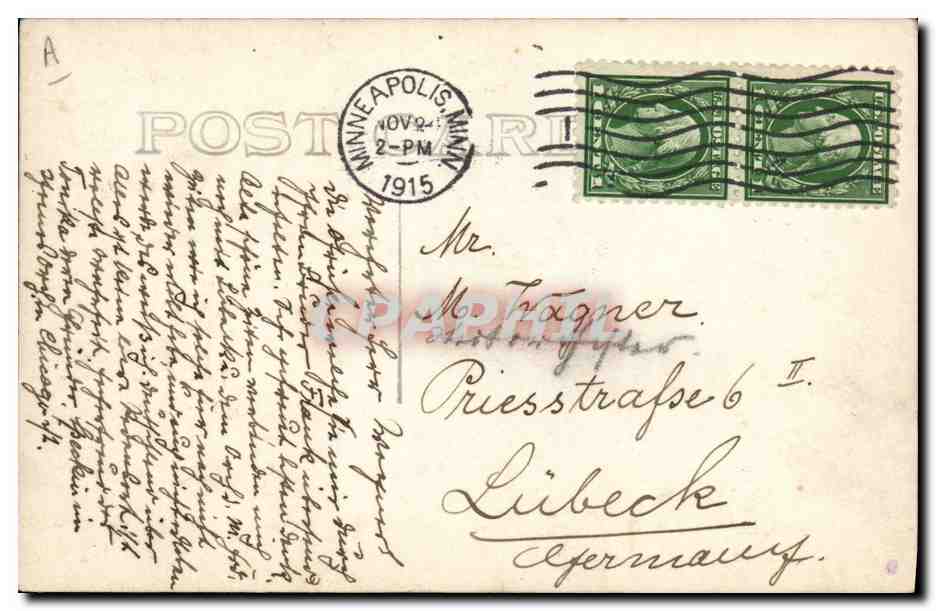 Orchestre de musiciens — Liebeck, Allemagne — éditeur inconnu, n° de série non visible — Verso