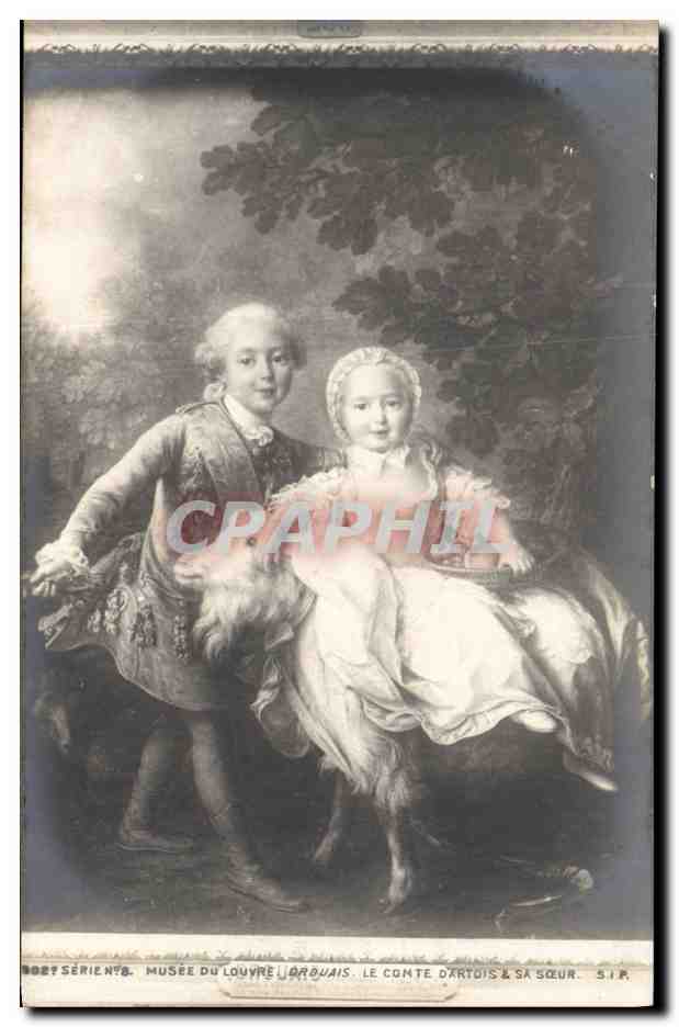 CPA Paris Musee du Louvre Drouais Le comte d'Artois et sa soeur 