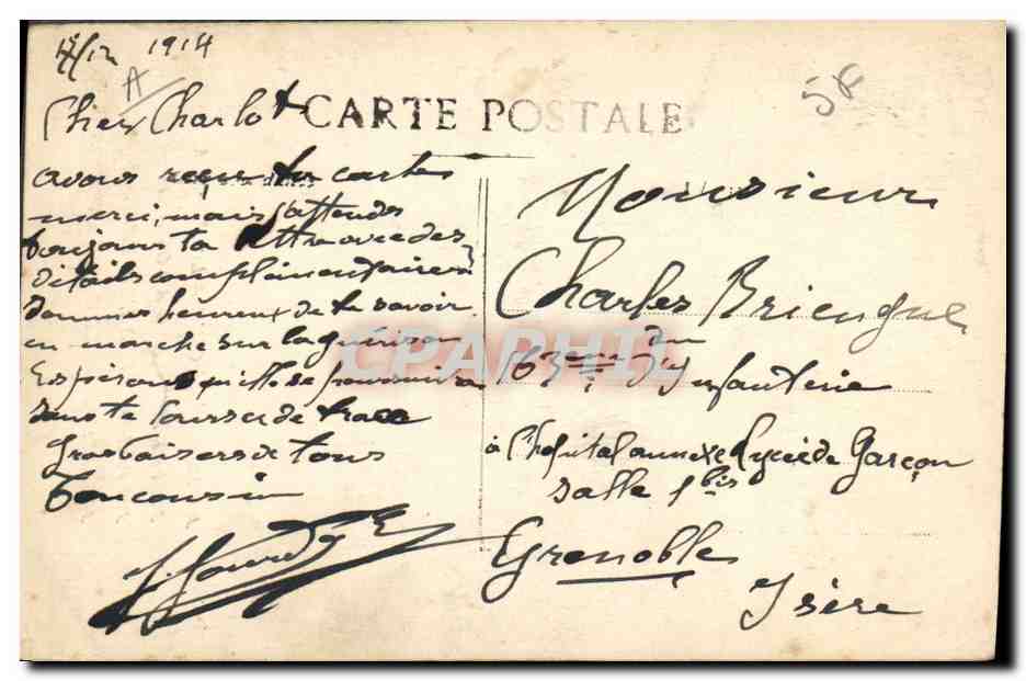 CPA Militaria Joffre mon coeur a la France  — Verso