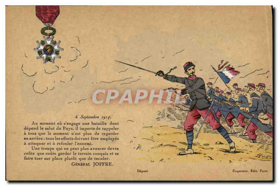 General Joffre — Mut zur Armee — Coquemener, Edit. Paris