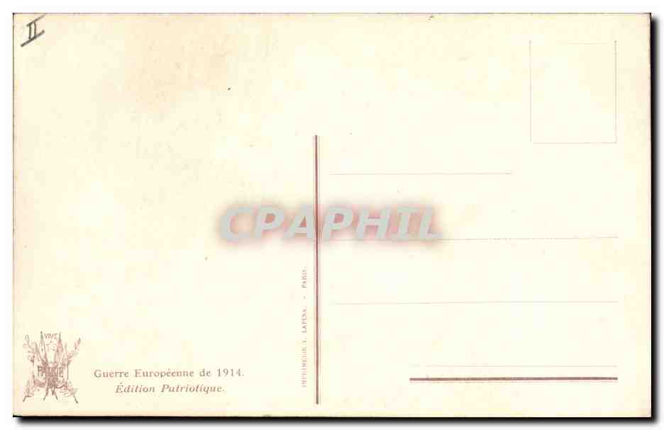 CPA Militaria Le roi Albert le president de la Republique et le general Joffre a Furnes  — Rückseite