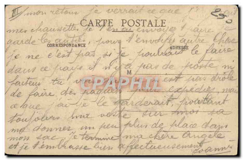 CPA Militaria General de Castelnau Joffre — Verso