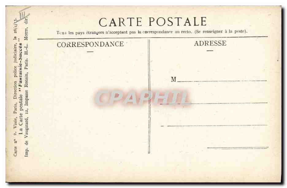 CPA Militaria La main dans la main Joffre Grand Duc Nicolas Pologne Russie Russia  — Verso