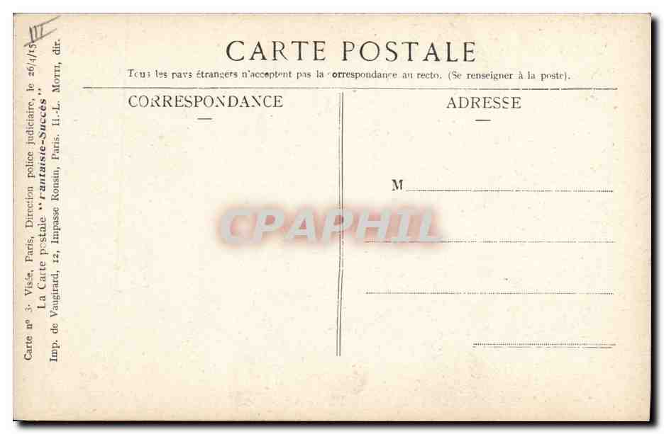 CPA Militaria J'offre c'est ma tournee Joffre  — Verso