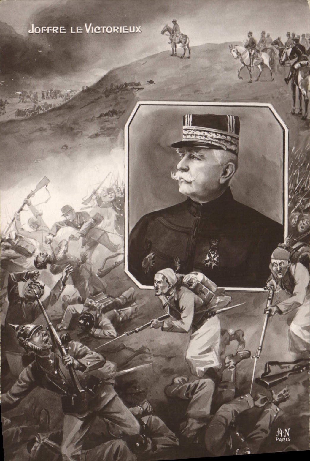 Joffre der Sieger — Militärplakat — Verlag A.N. Paris