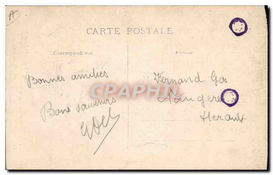 Joffre an der École Polytechnique — 17 Jahre alt — Miss Clara, Rivesaltes — Rückseite
