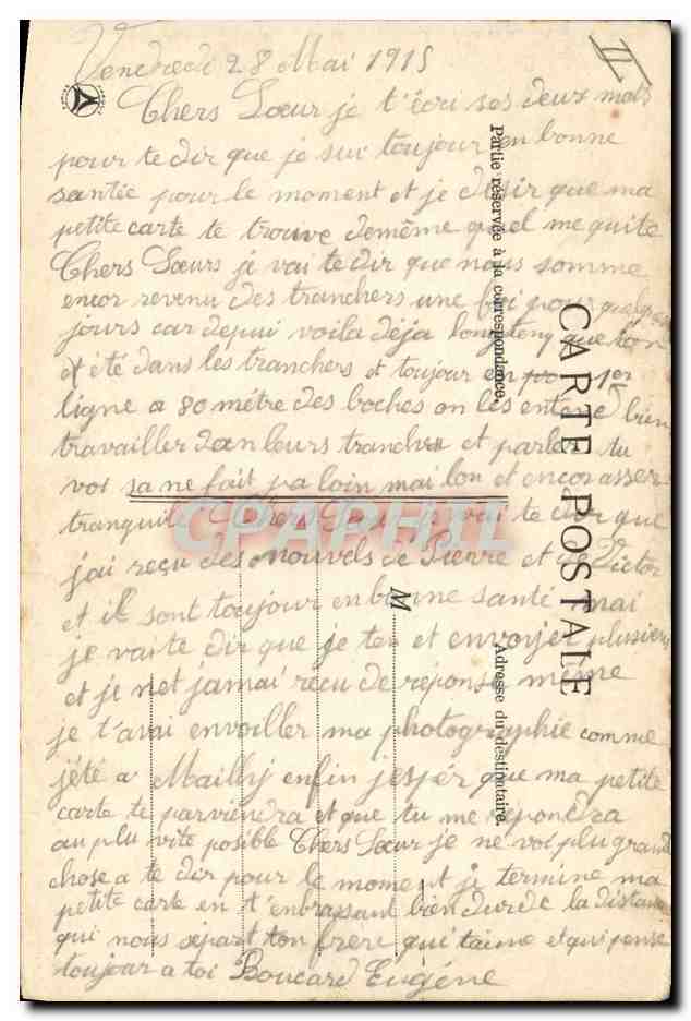 CPA Militaria Aux mines de Lourches  — Rückseite