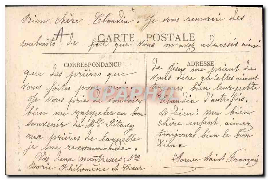 CPA Militaria Jane Parraud Drapeaux  — Verso