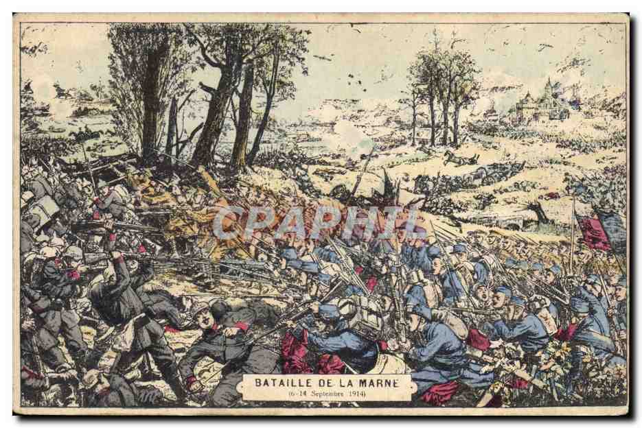 CPA Militaria Bataille de la Marne 
