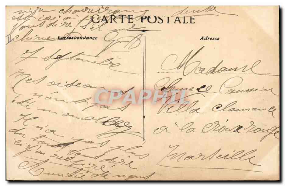 CPA Militaria Adieu  — Verso