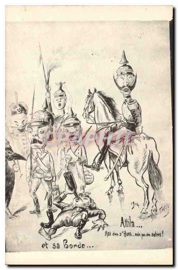 CPA Militaria Attila et sa horde 