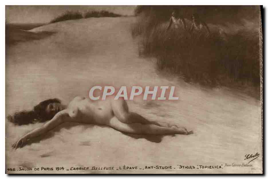 CPA Erotique Salon de Paris 1914 L'epave Carrier Belleuse 