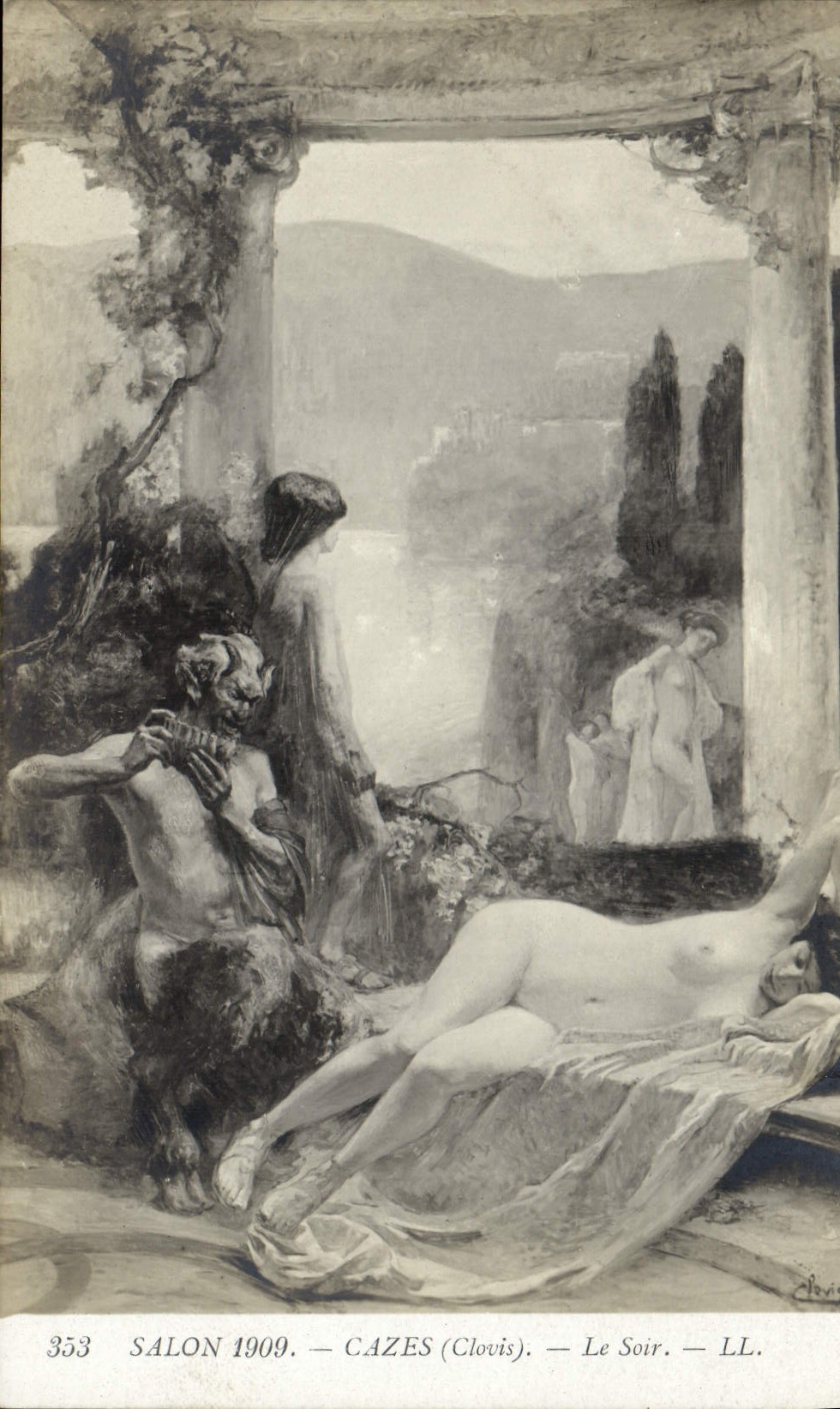 CPA Erotique Salon 1909 Le soir Diable 