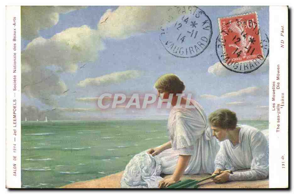 CPA Salon de 1914 Jef Leempoels Les mouettes 