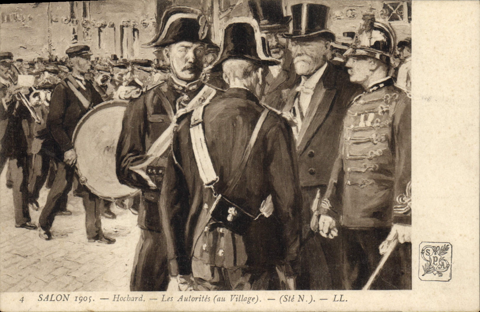 CPA Salon 1905 Hochard Les autorites au village 
