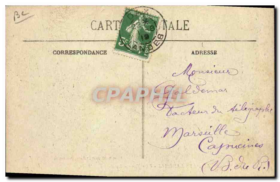 CPA Folklore Au Pays landais Une noce Le defile Mariage  — Verso