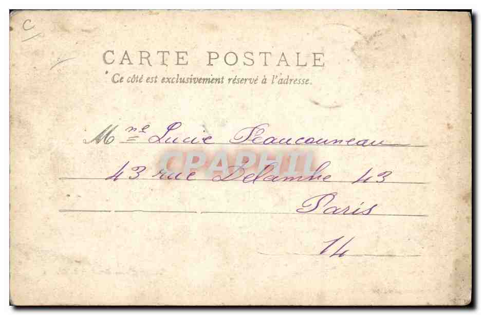 Landes — Attelage de Mules — F. Bernède, phot. Arjuzaux (Landes) — Verso