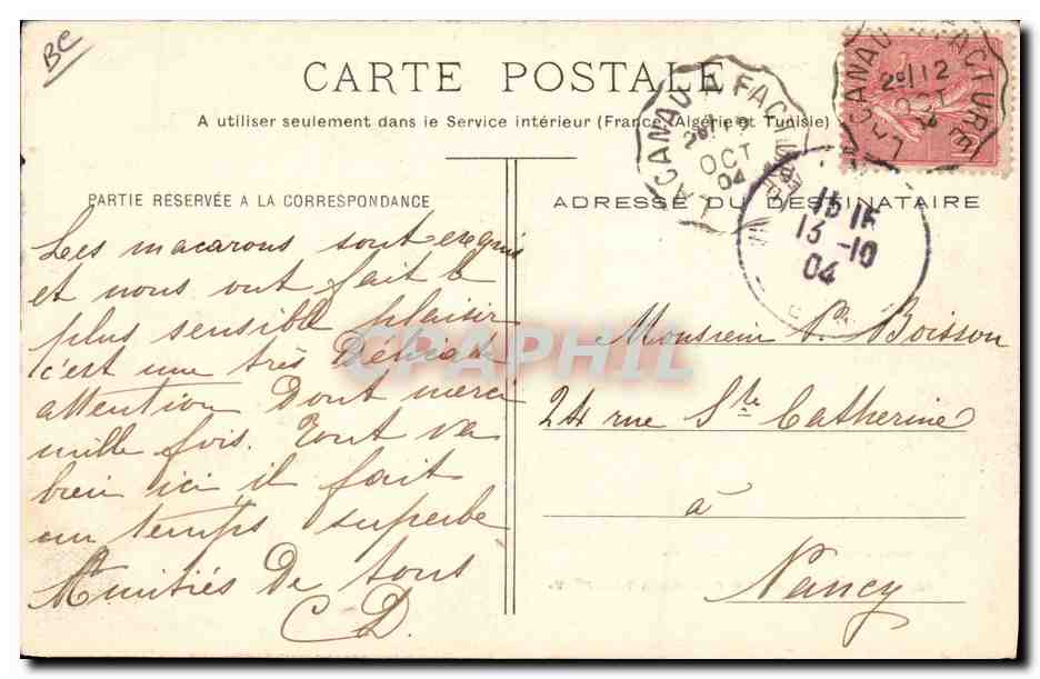 CPA Folklore Berger landais gardant son troupeau — Verso