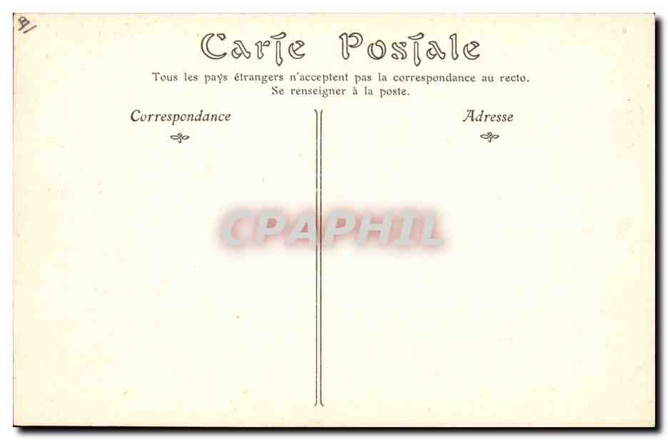 CPA Folklore Berger landais Moutons — Verso