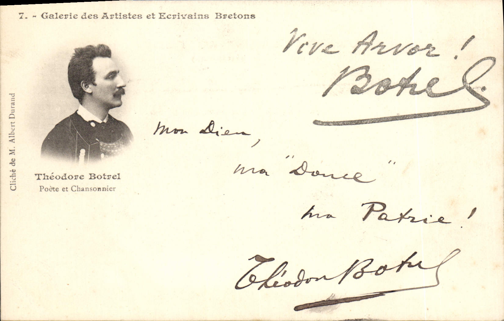 Galerie des Artistes et Écrivains Bretons — Théodore Botrel, Poète et Chansonnier — Cliché de M. Albert Durand