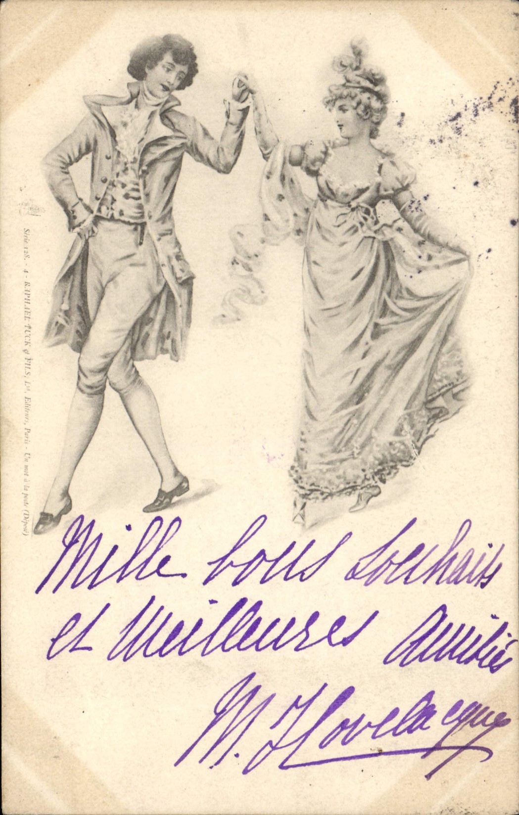 Danseurs en costume d'époque — Série 4, Raphaël Texe & Fils, Paris