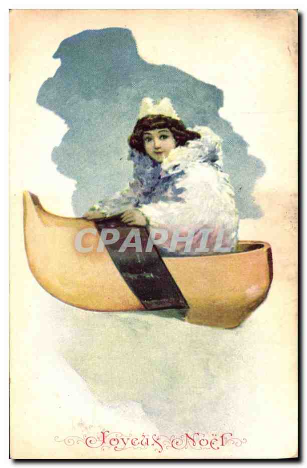 CPA Fantaisie Enfant Sabot Noel