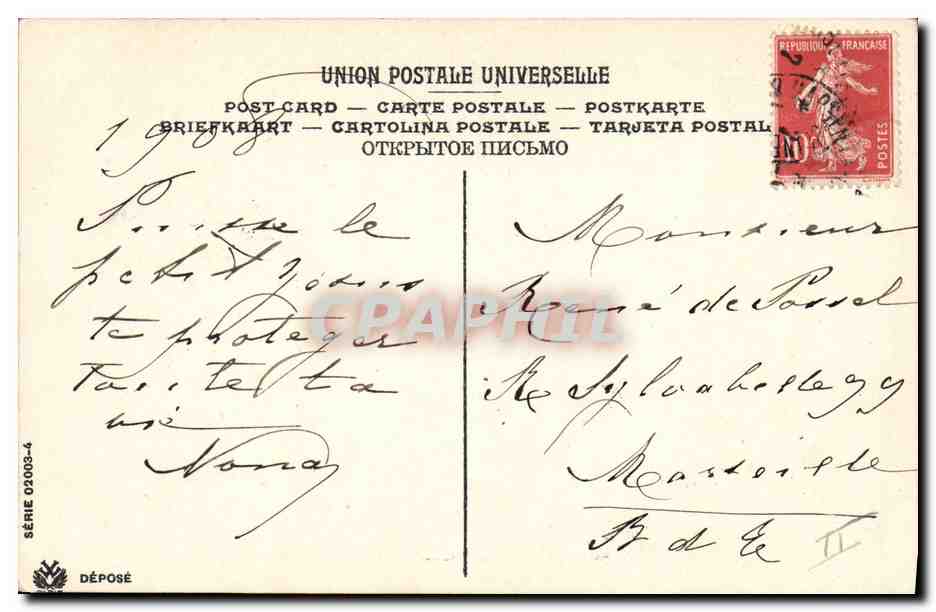 CPA Fantaisie Enfant Sabot Noel — Verso