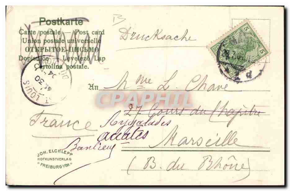 CPA Fantaisie Femme Schapbach — Back