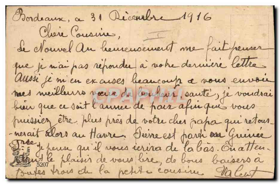 CPA Fantaisie Femmes — Rückseite