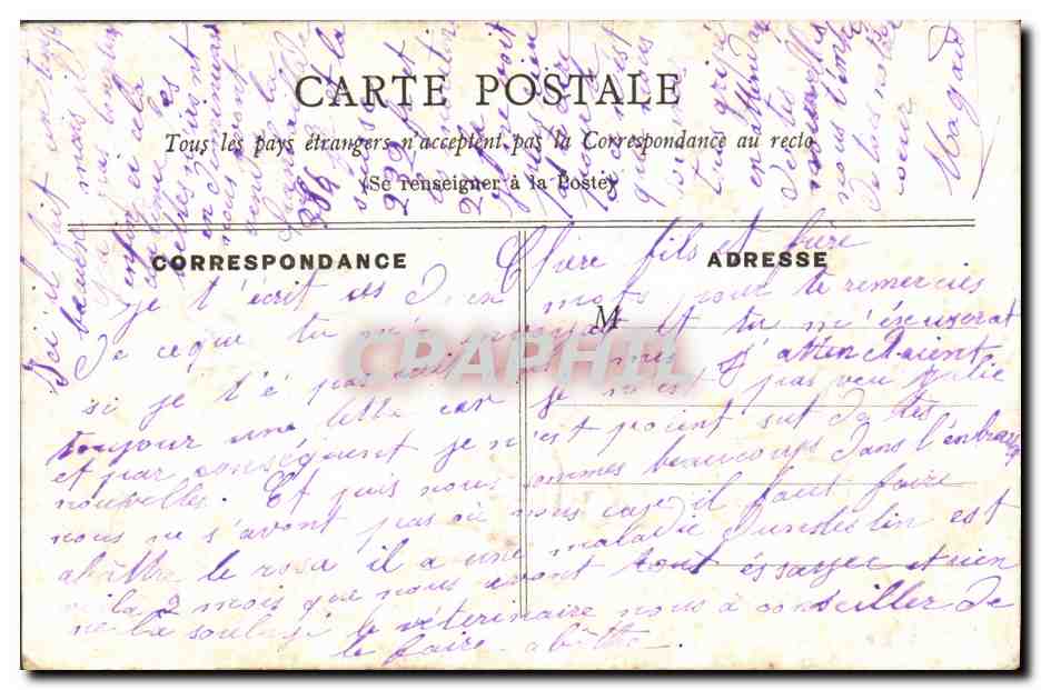 CPA Fantaisie Fleurs Colombes — Verso