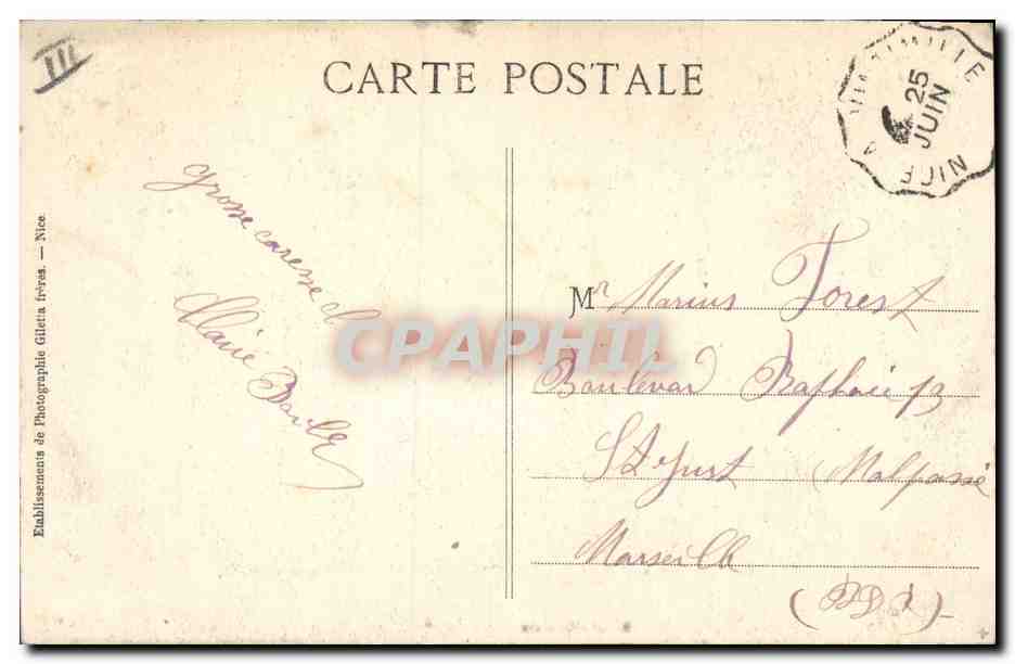 CPA Casino Monte Carlo Salle de jeu La roulette — Verso