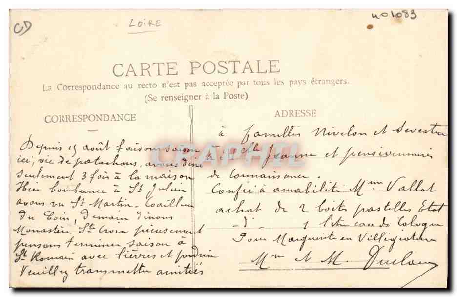 CPA Rive de Gier Joute sur le bassin du canal — Rückseite
